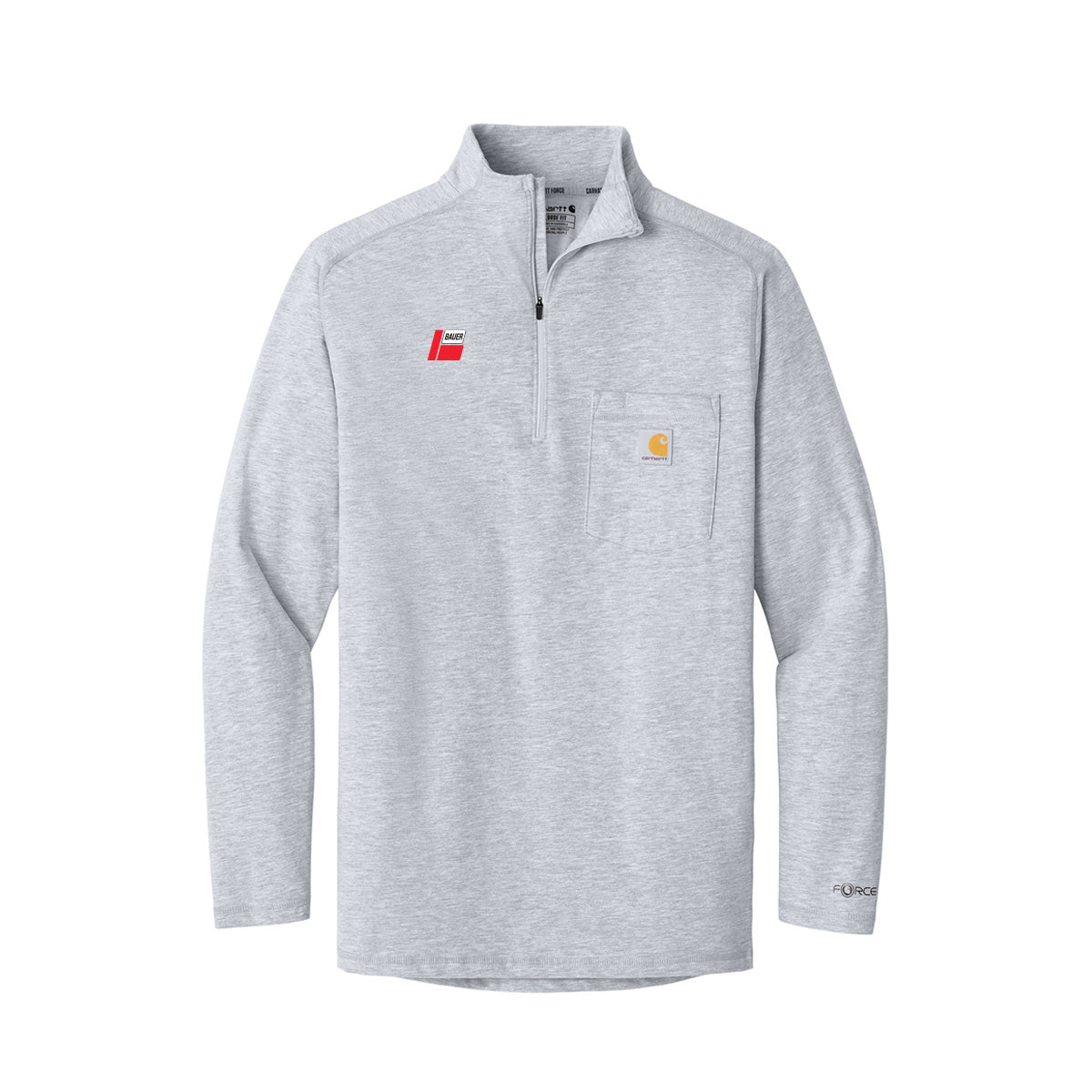Carhartt Force® 1/4-Zip Long Sleeve T-Shirt - Bauer