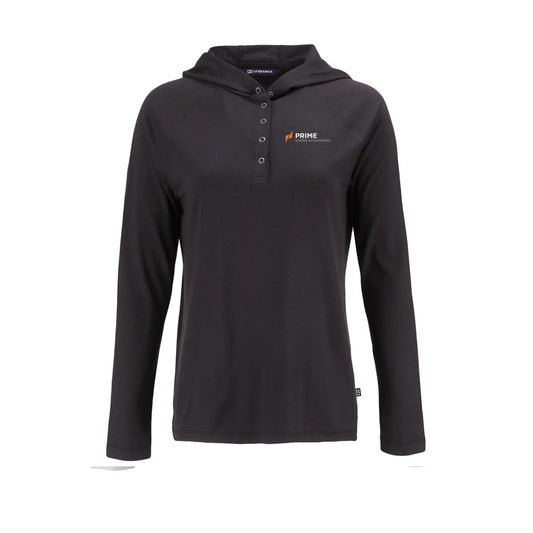 Cutter & Buck Coastline Epic Comfort Recycled Womens Hooded Shirt - Prime Engine